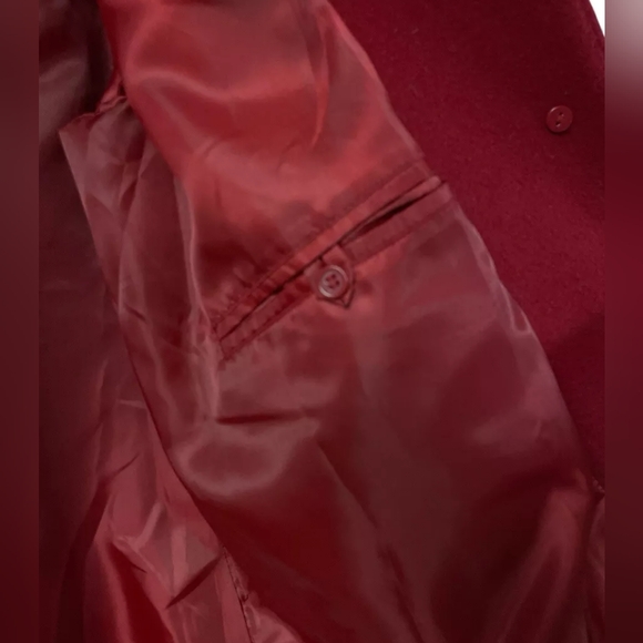Covington Coat Women Size 22W Red Wool Reinforced Button Classic Winter Gorgeous - Picture 4 of 6